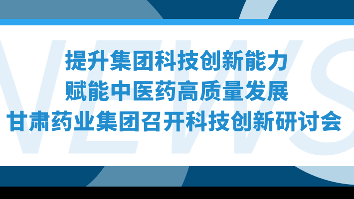 “提升集團(tuán)科技創(chuàng)新能力，賦能中醫(yī)藥高質(zhì)量發(fā)展”—甘肅藥業(yè)集團(tuán)召開科技創(chuàng)新研討會(huì)